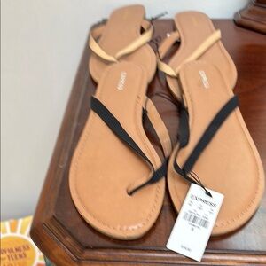 Express Tan and Black Women's Sandals